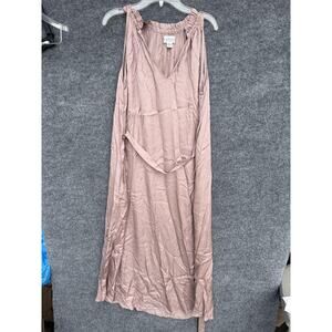 Velvet By Graham & Spencer Dress Womens Small Pink Sleeveless V Neck Wrap Midi